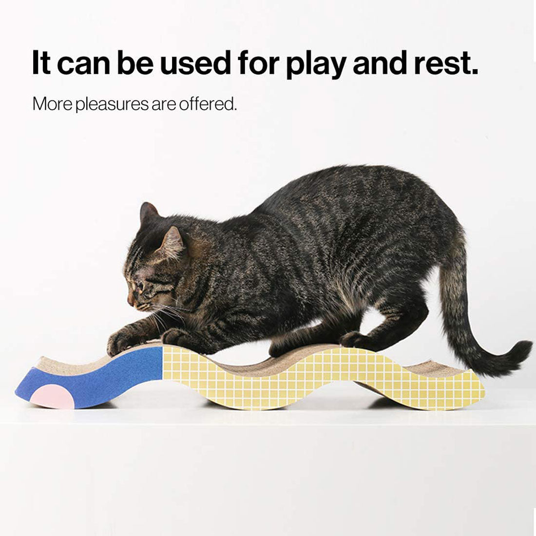 Pidan Cat Kitten Triangle Scratching Post Corrugated Cardboard Scratcher Board Wave