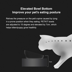 Petkit Fresh Nano 15 Degree adjustable Pet Cat Dog Elevated Stainless Steel Feed Feeding Double Bowl