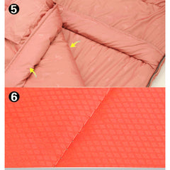 Double Camping Envelope Twin Sleeping Bag Thermal Tent Hiking Winter -10° C - red