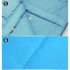 Double Camping Envelope Twin Sleeping Bag Thermal Tent Hiking Winter -10° C - blue