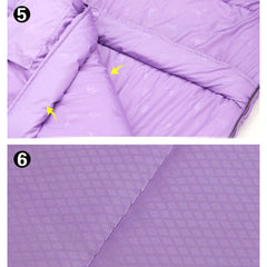 Double Camping Envelope Twin Sleeping Bag Thermal Tent Hiking Winter -10° C - purple