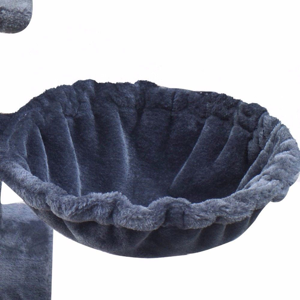 158cm Cat Tree Scratching Post Scratcher Pole Gym Toy House Furniture Multilevel - grey