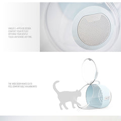 Portable Breathable Astronaut Pet Cat Dog Puppy Carry Bag Capsule Travel Carrier with Mat - grey