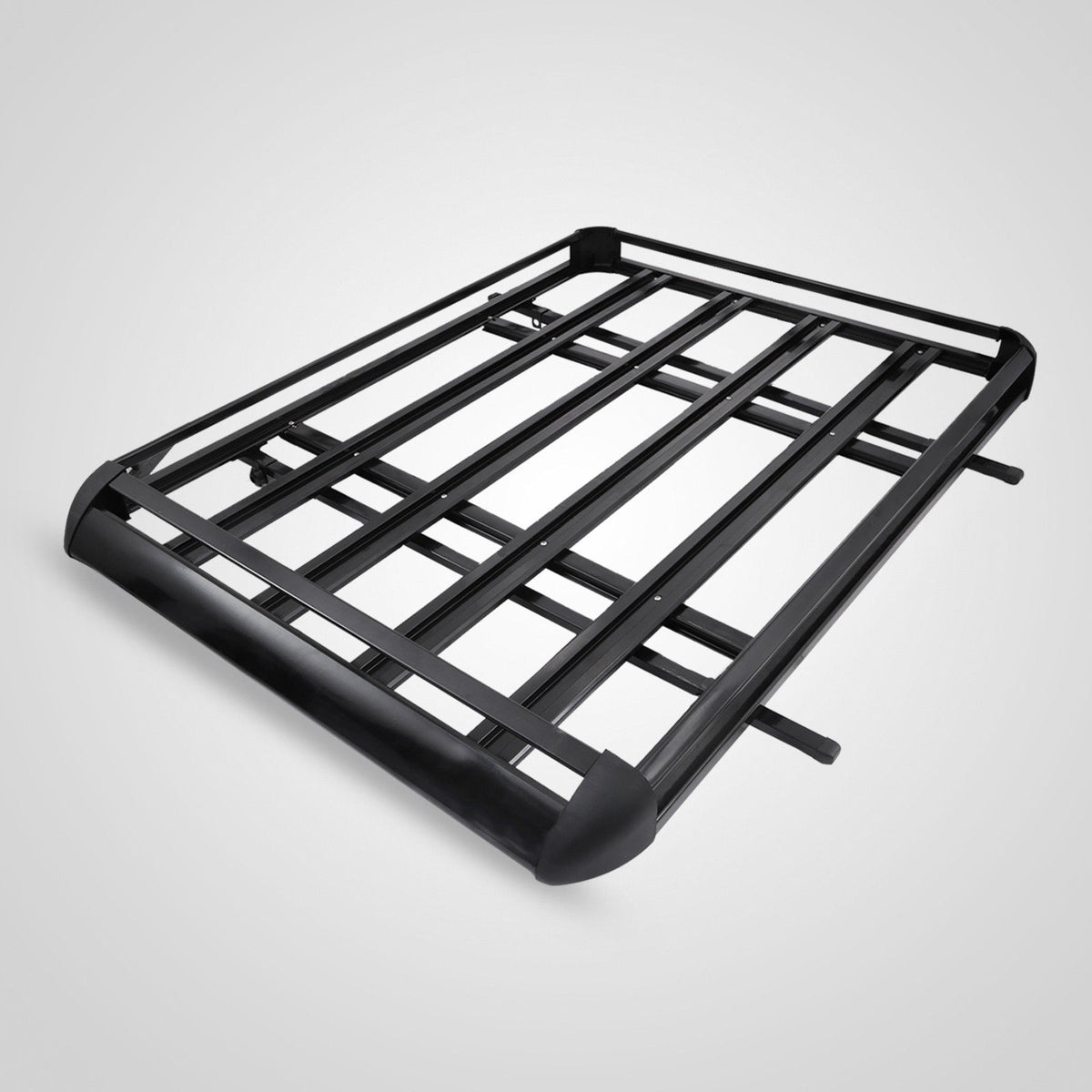 1.6M Aluminium Alloy Car 4WD 4x4 Roof Rack Basket Cargo Luggage Carrier Box Bar Black