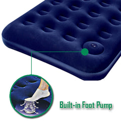 Bestway Inflatable Camping Air Bed Mattress Single with Foot Pump