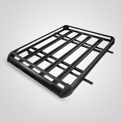 1.4M Aluminium Alloy Car 4WD 4x4 Roof Rack Basket Cargo Luggage Carrier Box Bar Black
