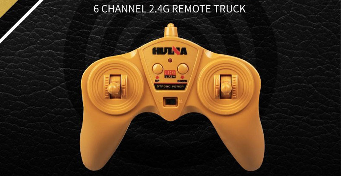 HUINA 2.4G RC 6 Channel 1:18 Alloy Remote Control Dump Truck Loader Toy Car Engineering Kids