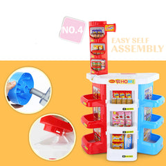 Kids Supermarket Store Food Pretend Role Play Set Cash Shopping Trolley Toys