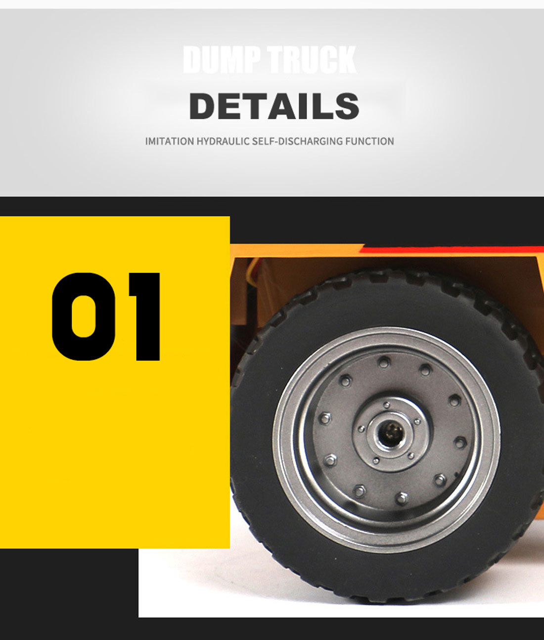 HUINA 2.4G RC 6 Channel 1:18 Alloy Remote Control Dump Truck Loader Toy Car Engineering Kids