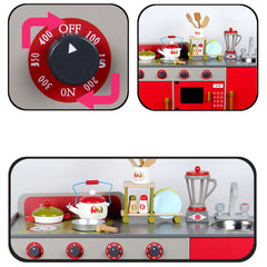 Wooden Kids Kitchen Pretend Play Set Toy Toddler Children Cooking Home Cookware