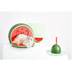 Vetreska Fruity Portable Cat Kitty Toilet Litter Box Tray House Lid Scoop Set Watermelon
