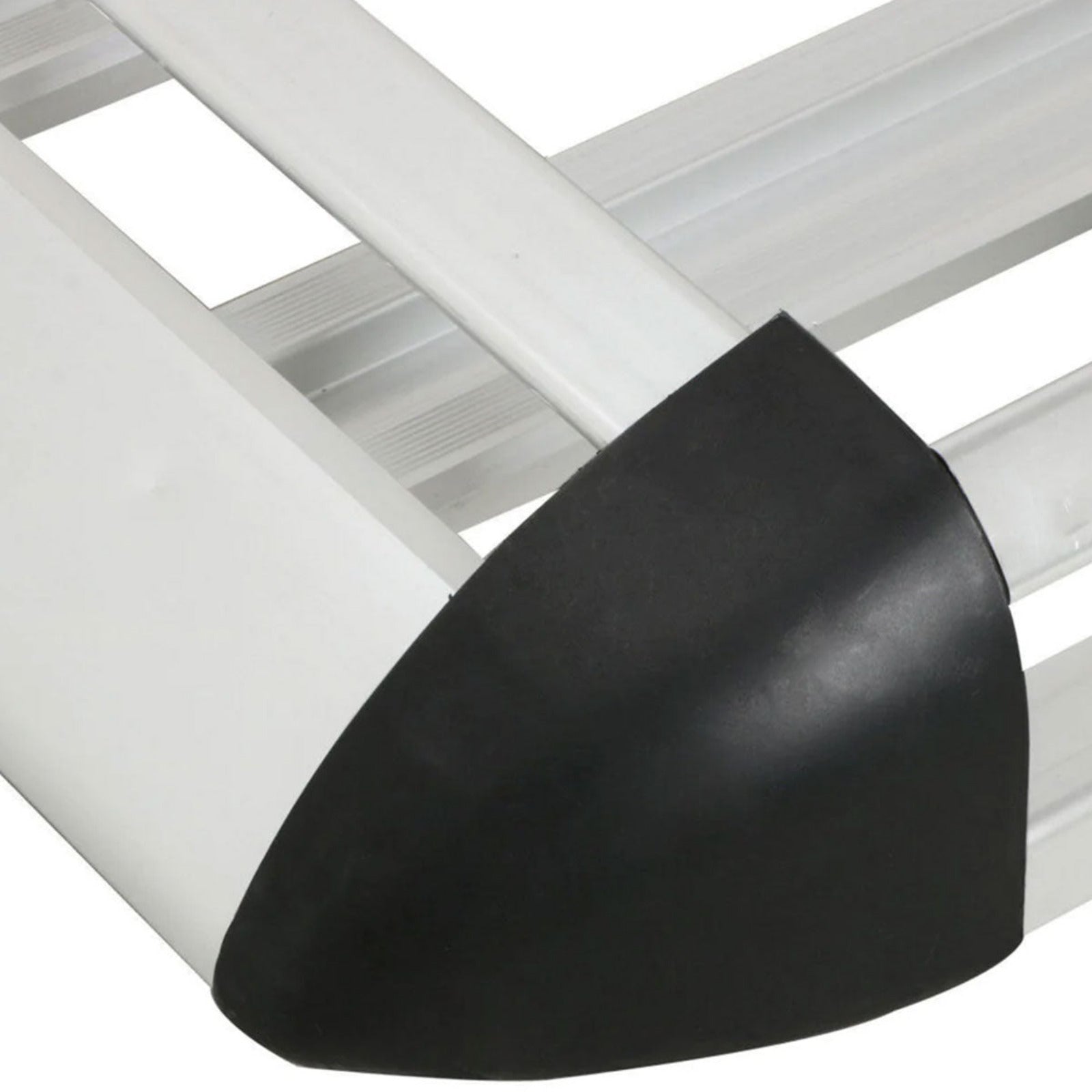 Black car mirror cover on a white background