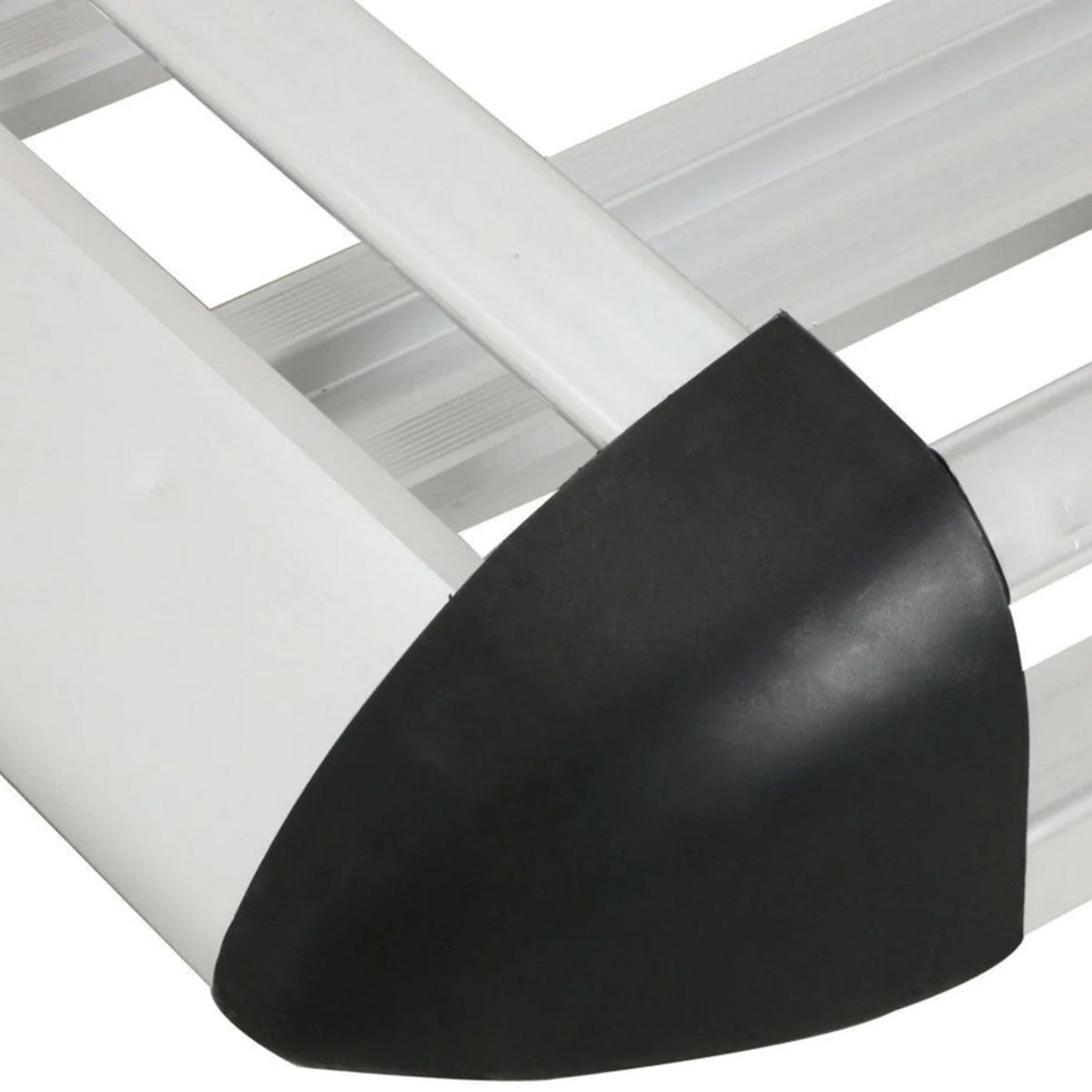 Black car mirror cover on a white background