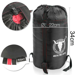 Outdoor Camping Envelope Sleeping Bag Thermal Tent Hiking Winter Single 0°C - red