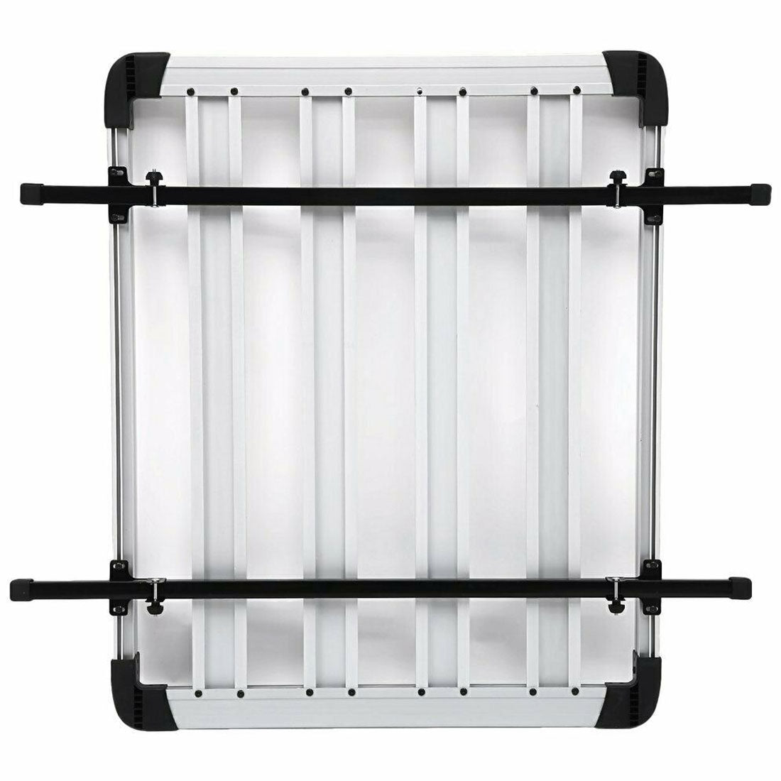 1.4M Aluminium Alloy Car 4WD 4x4 Roof Rack Basket Cargo Luggage Carrier Box Bars - silver