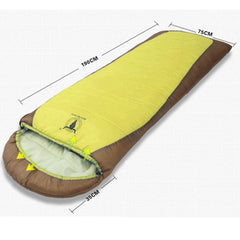 Double Camping Envelope Twin Sleeping Bag Thermal Tent Hiking Winter -12° C - green
