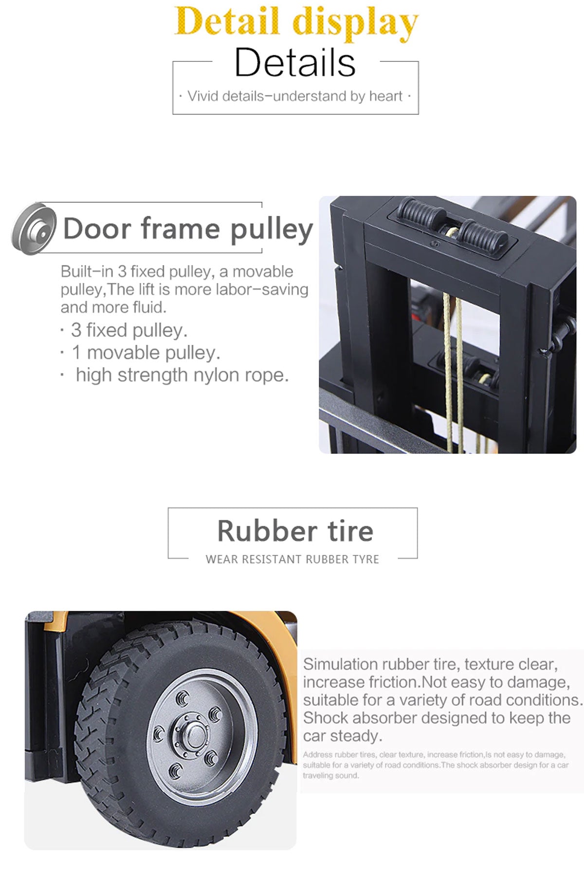 Huina 1/10 RC 8CH ForkLift Excavator Industrial Construction Engineering Vehicle Truck Kids Toys alloy