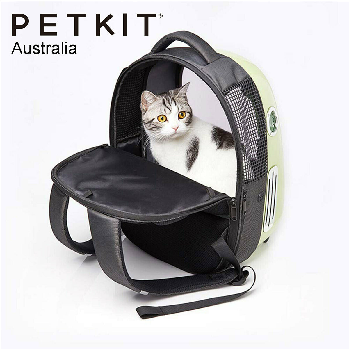 PETKIT Auto Air Fresh Cat Kitten Puppy Lamp Fan Capsule Carrier Backpack Travel