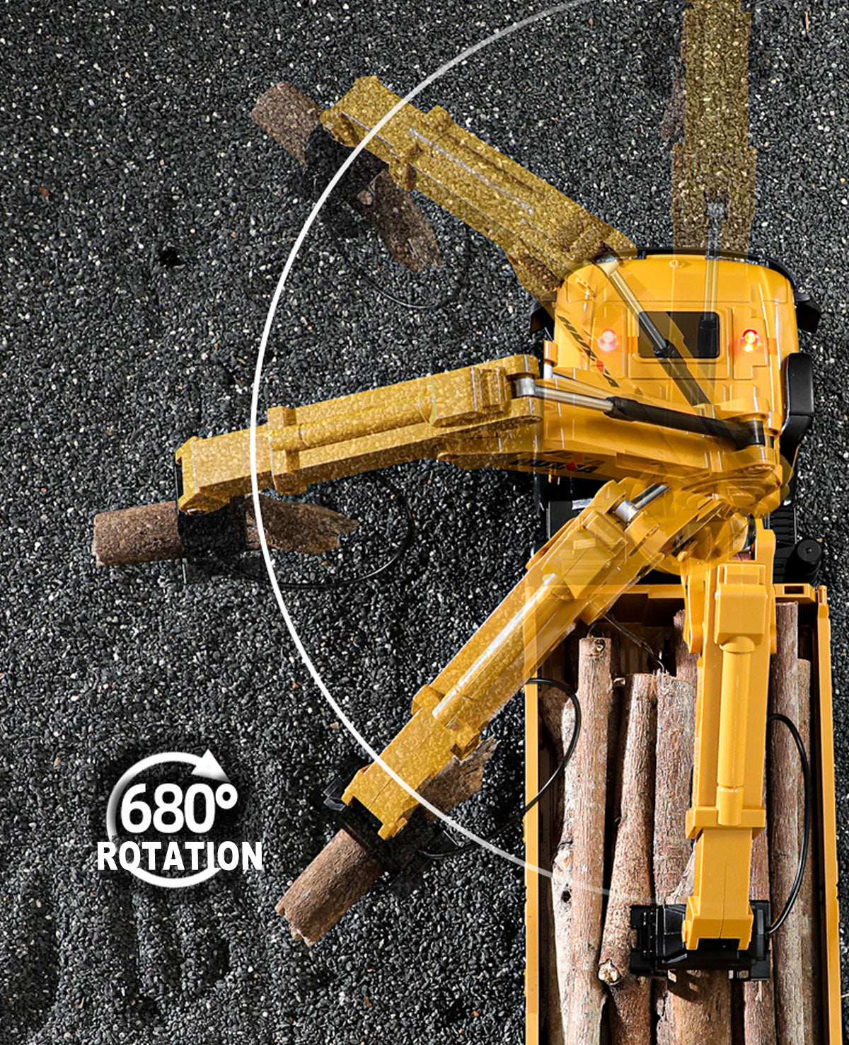 Huina RC Timber Grab Dumper Truck Lift Hoist 1/14 Construction Vehicle Kids Toy