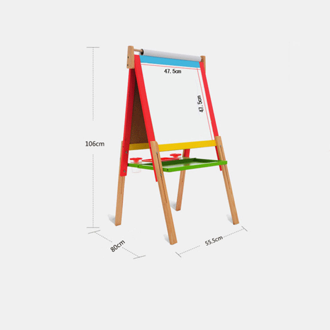 Kids Easel Art Children Whiteboard Blackboard Stand Wood Magnetic Drawing Board