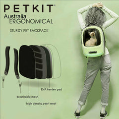 PETKIT Auto Air Fresh Cat Kitten Puppy Lamp Fan Capsule Carrier Backpack Travel