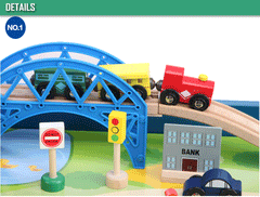 Wooden Train Table Tracks Children Pretend Play Set Toy Kids Toddlers Thomas 60s