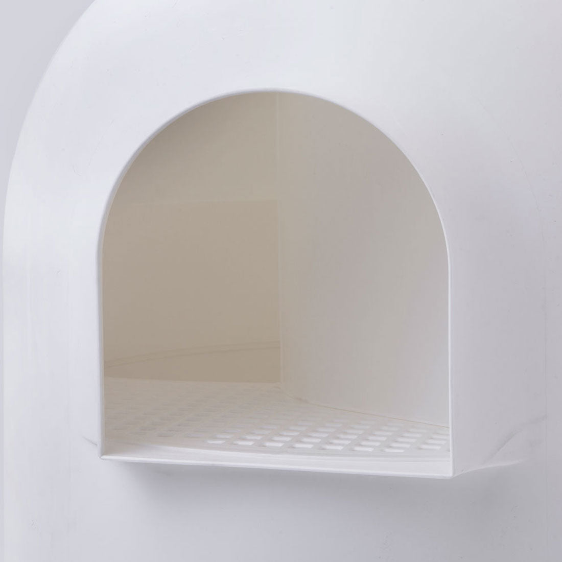 Pidan Igloo Snow House Portable Hooded Cat Toilet Litter Box Tray House with Scoop - white