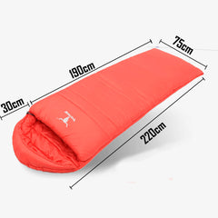 Outdoor Camping Envelope Sleeping Bag Thermal Tent Hiking Winter Single -10°C - red