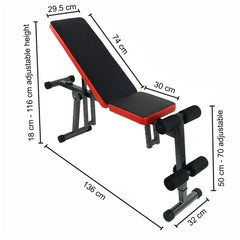 Adjustable Sit Up Weight FID Bench Fitness Flat Incline Decline Press Gym Home