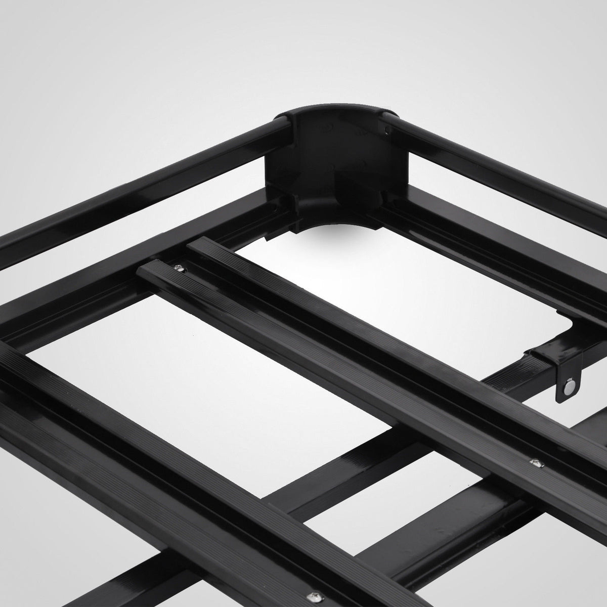 1.6M Aluminium Alloy Car 4WD 4x4 Roof Rack Basket Cargo Luggage Carrier Box Bar Black