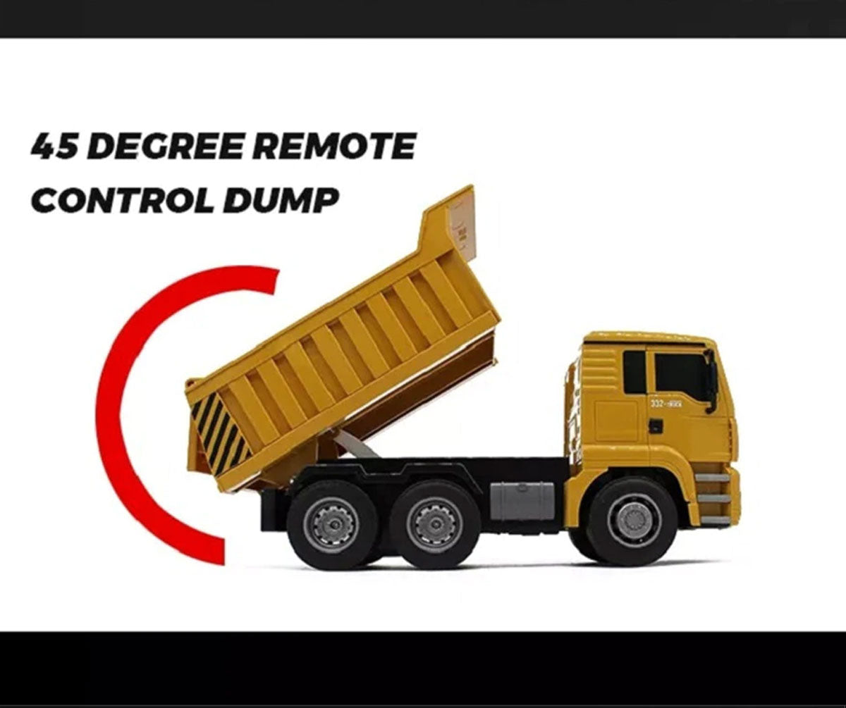 Huina 1/18 RC Engineering Construction Dump Truck Remote Control Toy Kids Gift