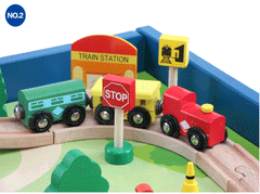 Wooden Train Table Tracks Children Pretend Play Set Toy Kids Toddlers Thomas 60s