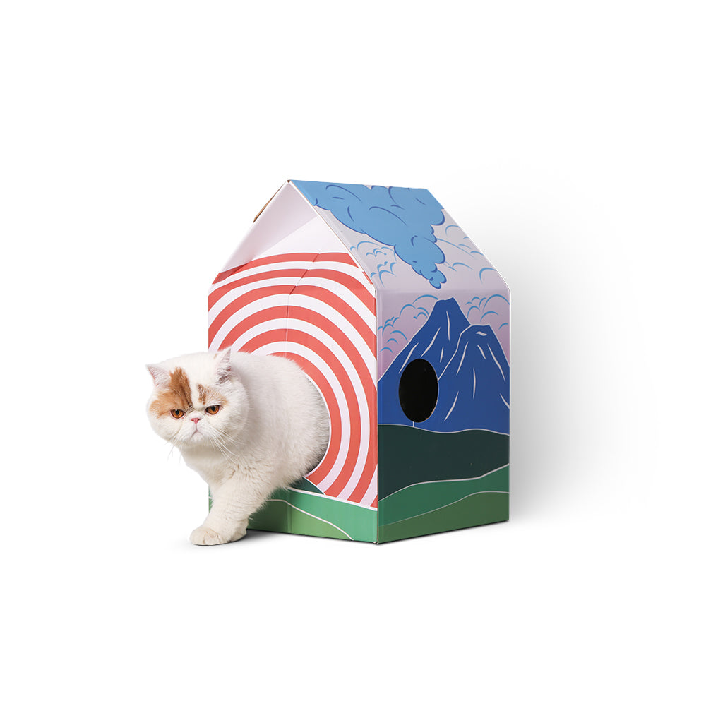 Pidan Cat Kitten Scratcher house CAT HUT Corrugated Cardboard Scratching Board