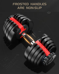 24kg Adjustable Dumbbell Dumbbells Set Weight Plates Home Gym Fitness Exercise Equipment OP