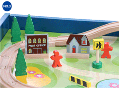 Wooden Train Table Tracks Children Pretend Play Set Toy Kids Toddlers Thomas 60s