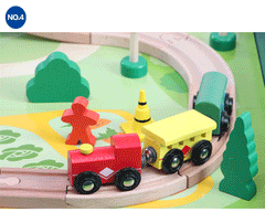 Wooden Train Table Tracks Children Pretend Play Set Toy Kids Toddlers Thomas 60s