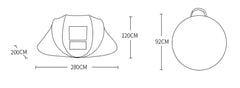 Waterproof Instant Beach Camping Tent 6 Person Pop up Tents Family Hiking Dome