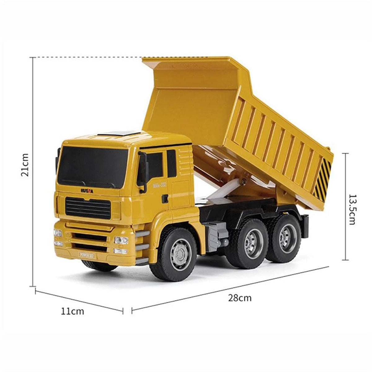 Huina 1/18 RC Engineering Construction Dump Truck Remote Control Toy Kids Gift