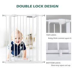 100cm Height Adjustable Baby Pet Child Kid Safety Security Gate Stair Barrier Door Extension