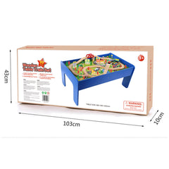 Wooden Train Table Children Pretend Play Set Toy Kids Toddlers Thomas The Tank