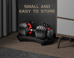 24kg Adjustable Dumbbell Dumbbells Set Weight Plates Home Gym Fitness Exercise Equipment OP