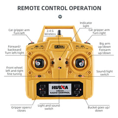 Huina RC Timber Grab Dumper Truck Lift Hoist 1/14 Construction Vehicle Kids Toy