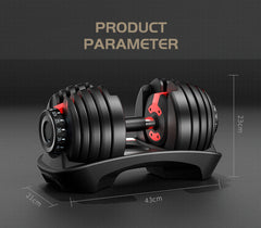 24kg Adjustable Dumbbell Dumbbells Set Weight Plates Home Gym Fitness Exercise Equipment OP