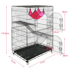 3 Level Rabbit Bird Cage Ferret Parrot Aviary Cat Rat Aviary Budgie Hamster Pet Cages Castor