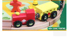 Wooden Train Table Tracks Children Pretend Play Set Toy Kids Toddlers Thomas 60s