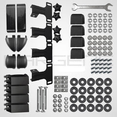 Aluminium Alloy Car 4WD 4x4 Roof Rack Basket Cargo Luggage Carrier Box Bar - black