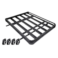 1.4M Aluminium Alloy Car 4WD 4x4 Roof Rack Basket Cargo Luggage Carrier Box Bar Black