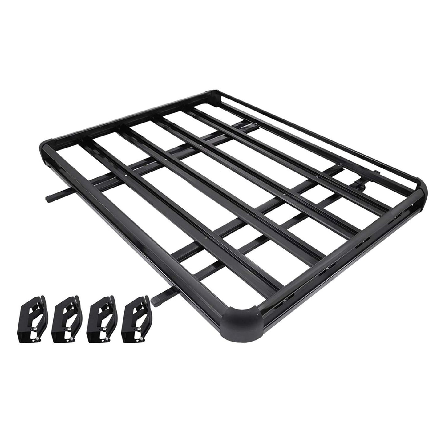 1.6M Aluminium Alloy Car 4WD 4x4 Roof Rack Basket Cargo Luggage Carrier Box Bar Black