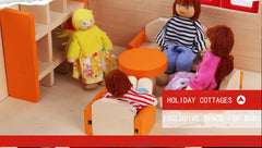 Wooden 3 Level DIY Dolls Doll House Girls Kids Pretend Play Toys Furniture Set Kit