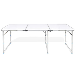 180cm Aluminium Folding Camping Table Portable Picnic Outdoor Garden BBQ Dining Desks